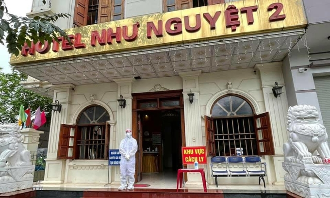 Khách sạn Như Nguyệt 2 là nơi cách ly tại Yên Bái -. Ảnh: Đồ Nghệ.